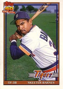 #5T Skeeter Barnes - Detroit Tigers - 1991 Topps Traded Baseball