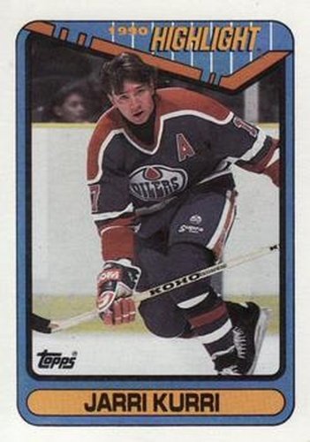#5 Jari Kurri - Edmonton Oilers - 1990-91 Topps Hockey