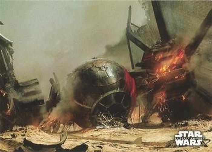 #5 Crash on Jakku - 2015 Topps Star Wars The Force Awakens - Concept Art