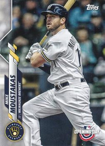 #5 Mike Moustakas - Milwaukee Brewers - 2020 Topps Opening Day Baseball