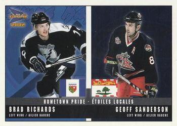 #5 Brad Richards / Geoff Sanderson - Tampa Bay Lightning / Columbus Blue Jackets - 2001-02 Pacific McDonald's Hockey - Hometown Pride