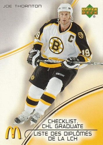 #CG5 Joe Thornton - Boston Bruins - 2005-06 Upper Deck McDonald's Hockey - CHL Graduates