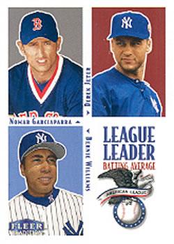 #5 AL Batting Average Nomar Garciaparra / Derek Jeter / Bernie Williams - Boston Red Sox / New York Yankees - 2000 Fleer Tradition Baseball