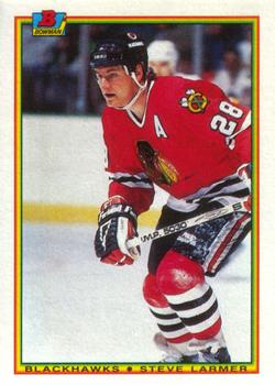 #5 Steve Larmer - Chicago Blackhawks - 1990-91 Bowman Hockey