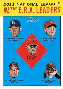 #5 NL E.R.A. Leaders - Los Angeles Dodgers / Philadelphia Phillies / Philadelphia Phillies / San Francisco Giants / San Francisco Giants - 2012 Topps Heritage Baseball