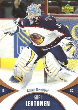 #5 Kari Lehtonen - Atlanta Thrashers - 2006-07 Upper Deck Mini Jersey Hockey