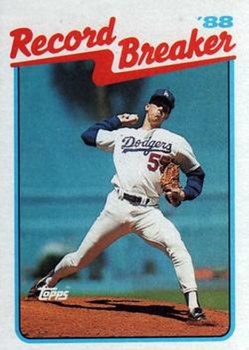 #5 Orel Hershiser - Los Angeles Dodgers - 1989 Topps Baseball