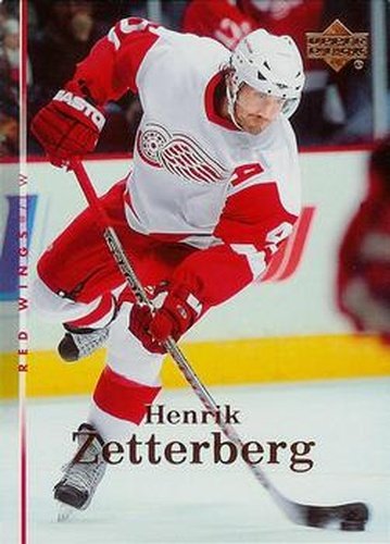 #5 Henrik Zetterberg - Detroit Red Wings - 2007-08 Upper Deck Hockey