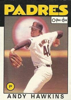 #5 Andy Hawkins - San Diego Padres - 1986 O-Pee-Chee Baseball