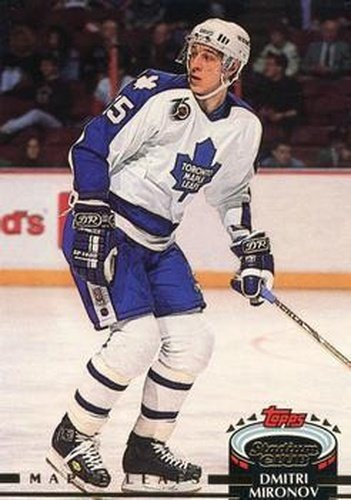 #5 Dmitri Mironov - Toronto Maple Leafs - 1992-93 Stadium Club Hockey