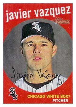 #5 Javier Vazquez - Chicago White Sox - 2008 Topps Heritage Baseball