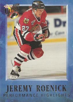 #5 Jeremy Roenick - Chicago Blackhawks - 1992-93 Ultra - Jeremy Roenick Performance Highlights Hockey