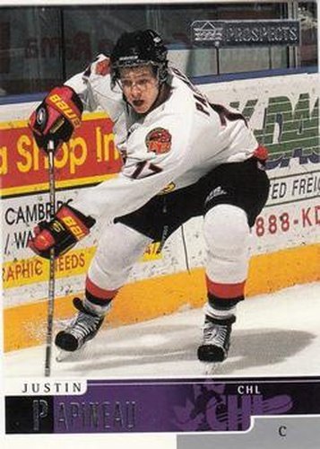 #5 Justin Papineau - Belleville Bulls - 1999-00 Upper Deck Prospects Hockey