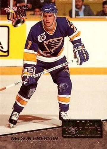 #5 Nelson Emerson - St. Louis Blues - 1992-93 Ultra Rookies Hockey