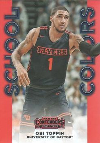 #5 Obi Toppin - Dayton Flyers - 2020 Panini Contenders Draft Picks - School Colors Basketball