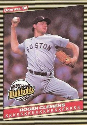 #5 Roger Clemens - Boston Red Sox - 1986 Donruss Highlights Baseball