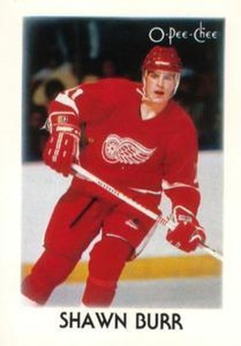#5 Shawn Burr - Detroit Red Wings - 1987-88 O-Pee-Chee Minis Hockey