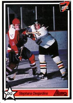 #5 Stephane Desjardins - Drummondville Voltigeurs - 1990-91 7th Inning Sketch QMJHL Hockey