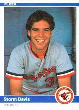 #5 Storm Davis - Baltimore Orioles - 1984 Fleer Baseball