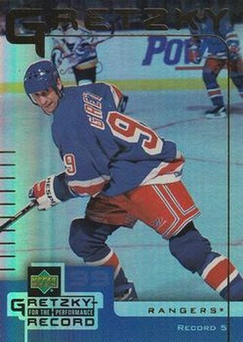 #5 Wayne Gretzky - New York Rangers - 1999-00 Upper Deck McDonald's Wayne Gretzky Performance for the Record Hockey