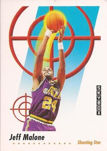 #595 Jeff Malone - Utah Jazz - 1991-92 SkyBox Basketball