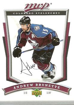 #5 Andrew Brunette - Colorado Avalanche - 2007-08 Upper Deck MVP Hockey
