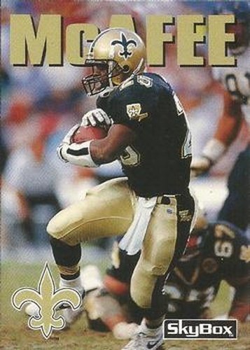 #5 Fred McAfee - New Orleans Saints - 1992 SkyBox Impact Football