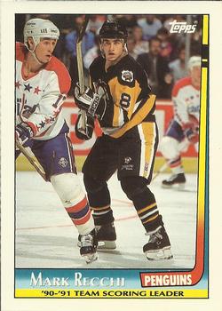 #5 Mark Recchi - Pittsburgh Penguins - 1991-92 Topps Hockey - Team Scoring Leaders