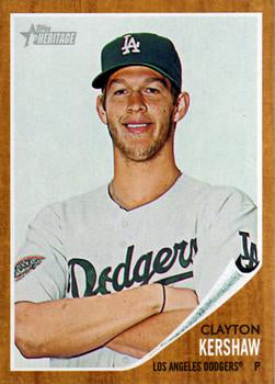 #5 Clayton Kershaw - Los Angeles Dodgers - 2011 Topps Heritage Baseball