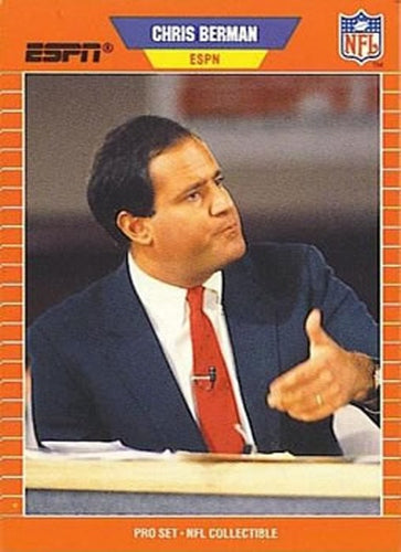 #5 Chris Berman - 1989 Pro Set Football - Announcers