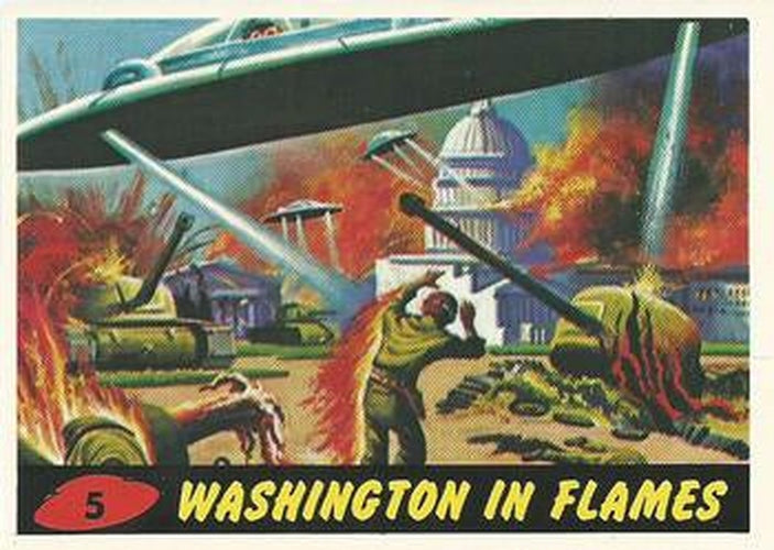 #5 Washington in Flames - 1994 Topps Mars Attacks