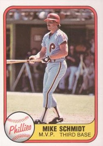 #5a Mike Schmidt - Philadelphia Phillies - 1981 Fleer Baseball