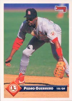 #600 Pedro Guerrero - St. Louis Cardinals - 1993 Donruss Baseball