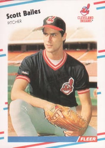 #600 Scott Bailes - Cleveland Indians - 1988 Fleer Baseball