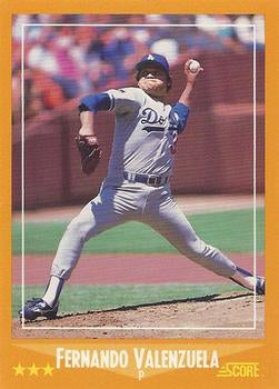 #600 Fernando Valenzuela - Los Angeles Dodgers - 1988 Score Baseball