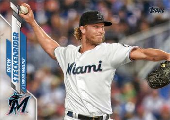 #600 Drew Steckenrider - Miami Marlins - 2020 Topps Baseball