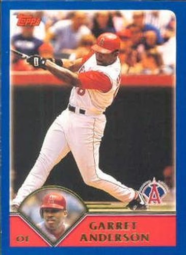 #600 Garret Anderson - Anaheim Angels - 2003 Topps Baseball
