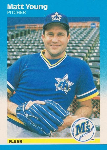 #600 Matt Young - Seattle Mariners - 1987 Fleer Baseball