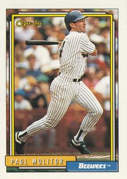 #600 Paul Molitor - Milwaukee Brewers - 1992 O-Pee-Chee Baseball