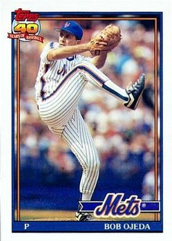 #601 Bob Ojeda - New York Mets - 1991 Topps Baseball