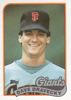 #601 Dave Dravecky - San Francisco Giants - 1989 Topps Baseball