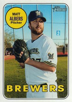 #601 Matt Albers - Milwaukee Brewers - 2018 Topps Heritage Baseball