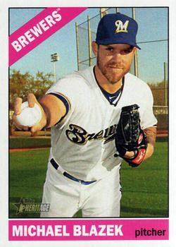 #601 Michael Blazek - Milwaukee Brewers - 2015 Topps Heritage Baseball