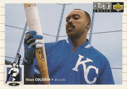 #601 Vince Coleman - Kansas City Royals - 1994 Collector's Choice Baseball