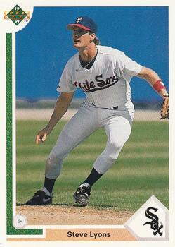 #601 Steve Lyons - Chicago White Sox - 1991 Upper Deck Baseball