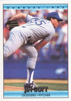 #601 Jim Gott - Los Angeles Dodgers - 1992 Donruss Baseball
