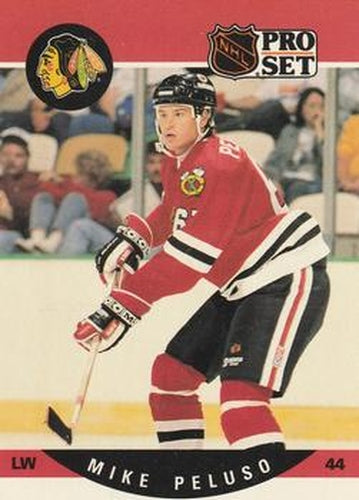#601 Mike Peluso - Chicago Blackhawks - 1990-91 Pro Set Hockey