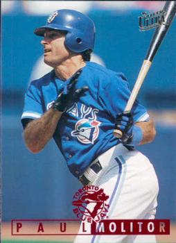 #122 Paul Molitor - Toronto Blue Jays - 1995 Ultra Baseball