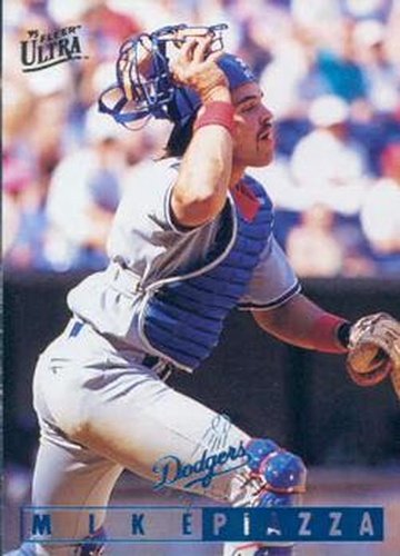 #399 Mike Piazza - Los Angeles Dodgers - 1995 Ultra Baseball