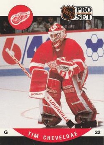 #602 Tim Cheveldae - Detroit Red Wings - 1990-91 Pro Set Hockey